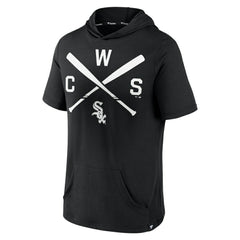 Chicago White Sox Iconic Rebel Short Sleeve Hooded Top - Black