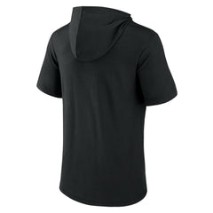 Chicago White Sox Iconic Rebel Short Sleeve Hooded Top - Black