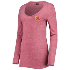NFL Washington Commanders Women's Scoop Neck Tri-Blend Long Sleeve T-Shirt