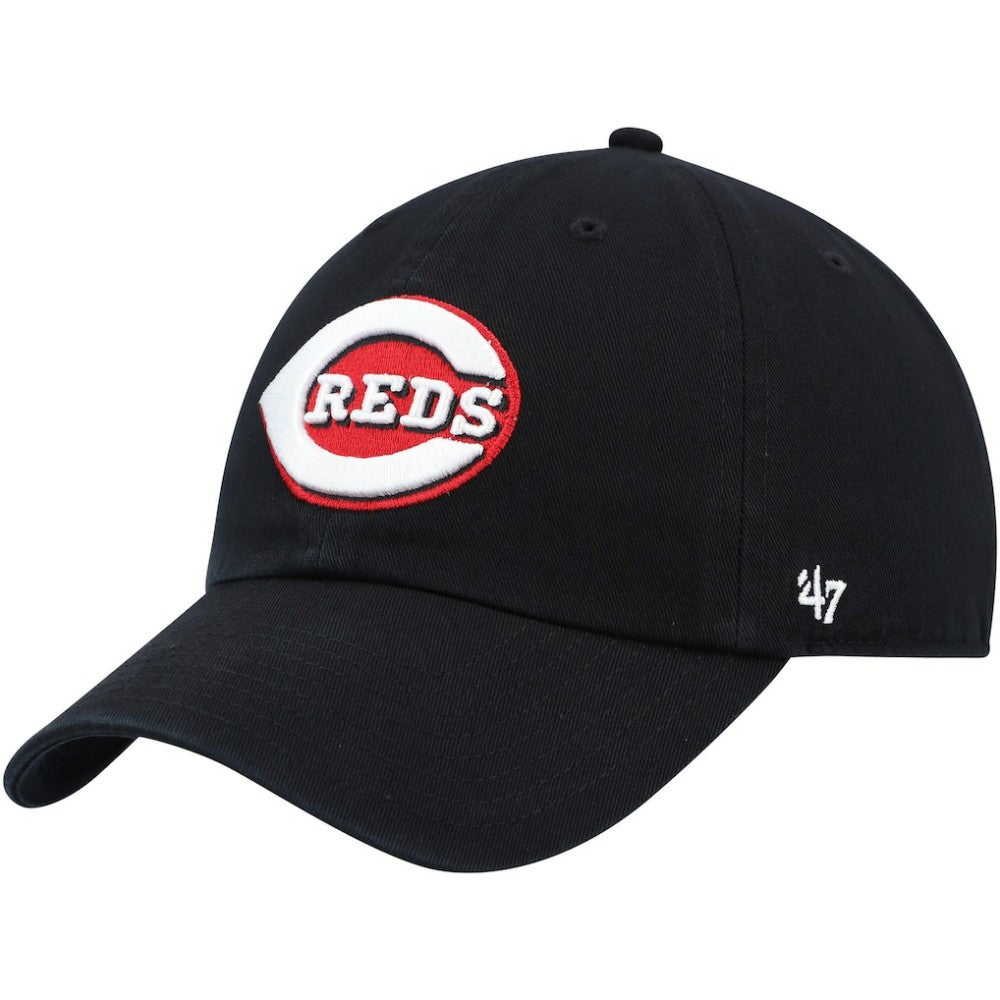 Cincinnati Reds Clean Up Adjustable Hat - Black | 47 brand
