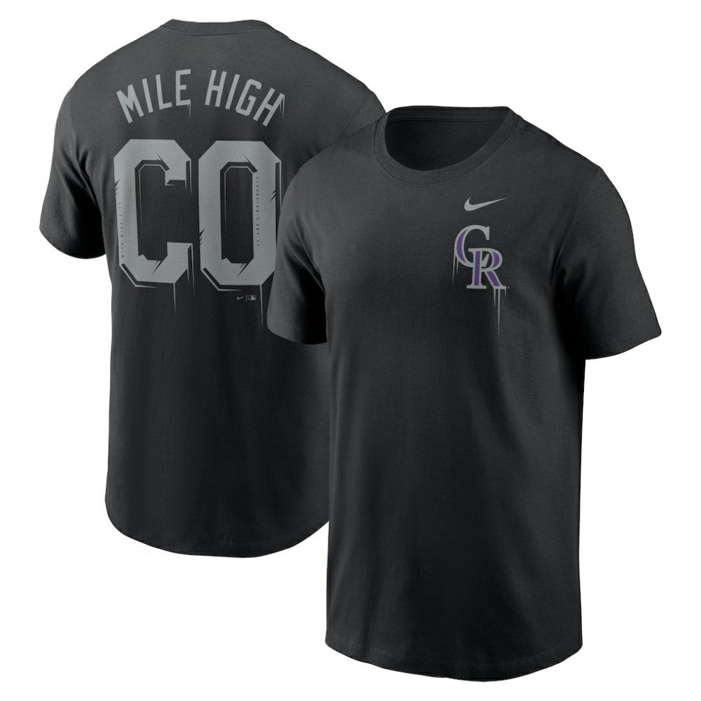 Colorado Rockies Mile High Local Team T-Shirt - Black | Nike