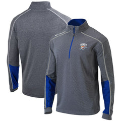 Oklahoma City Thunder Omni-Wick Shotgun 2.0 Quarter-Zip Pullover Top - Heathered Gray/Blue | Columbia on sale
