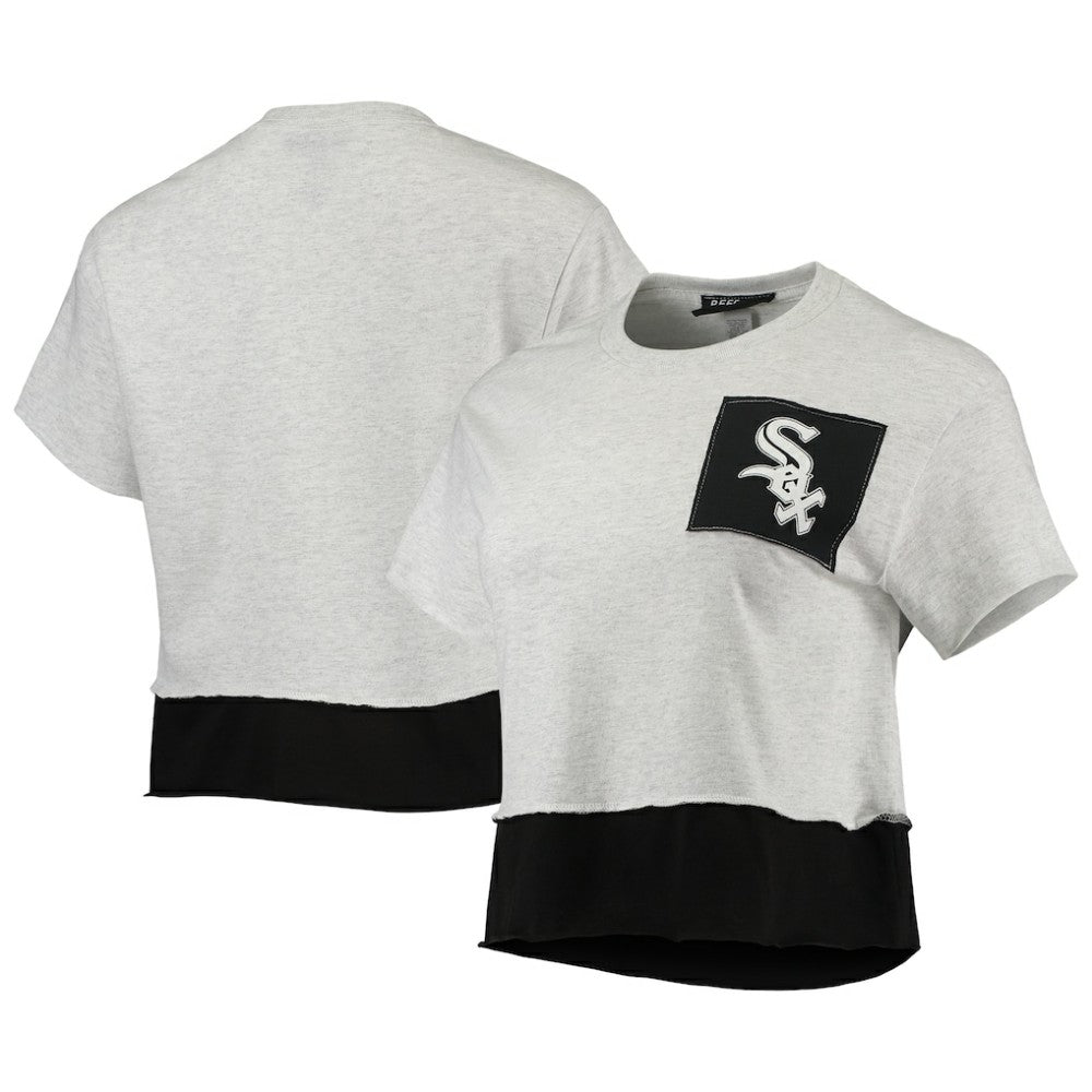 Chicago White Sox Refried Apparel Women's Cropped T-Shirt - Heathered Gray
