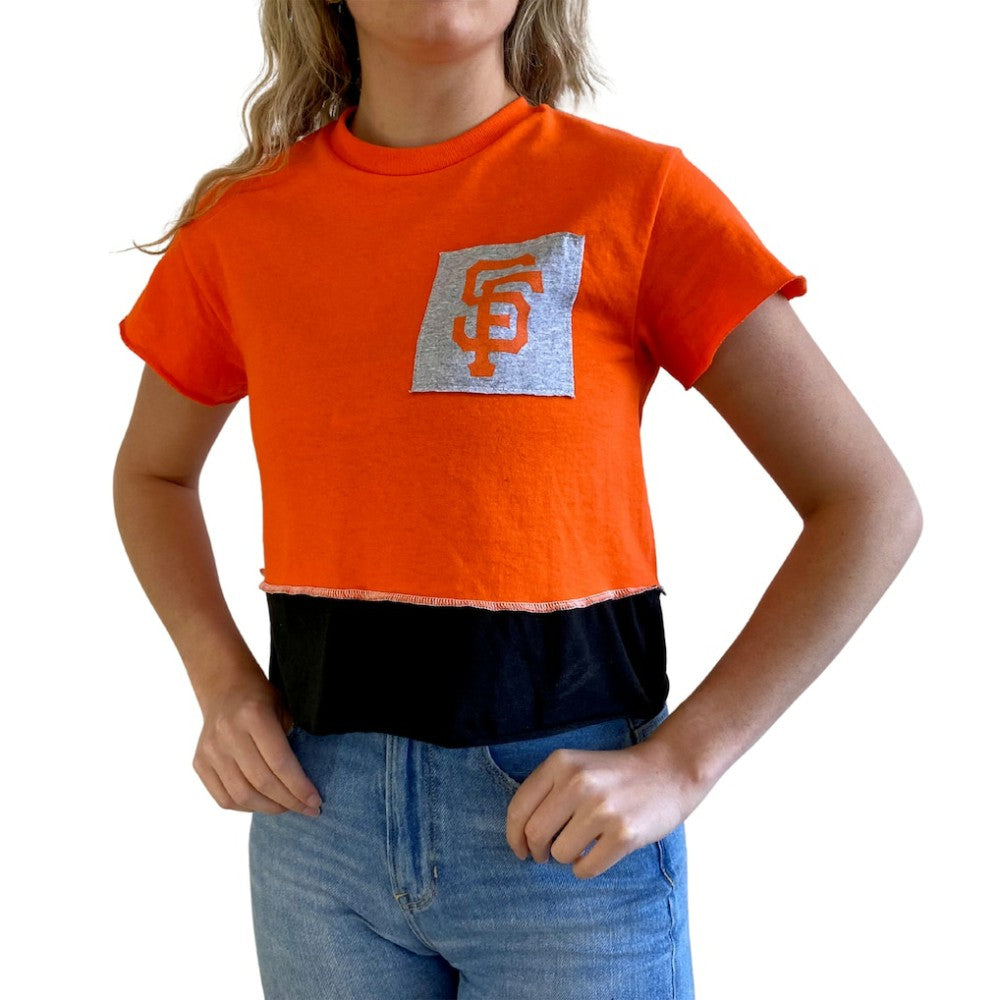 San Francisco Giants Refried Apparel Women's Cropped T-Shirt - Orange