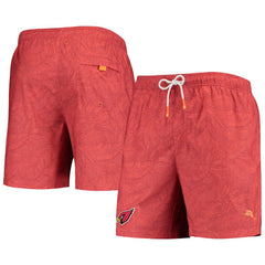 NFL Arizona Cardinals Team Naples Layered Leaves Swim Trunks