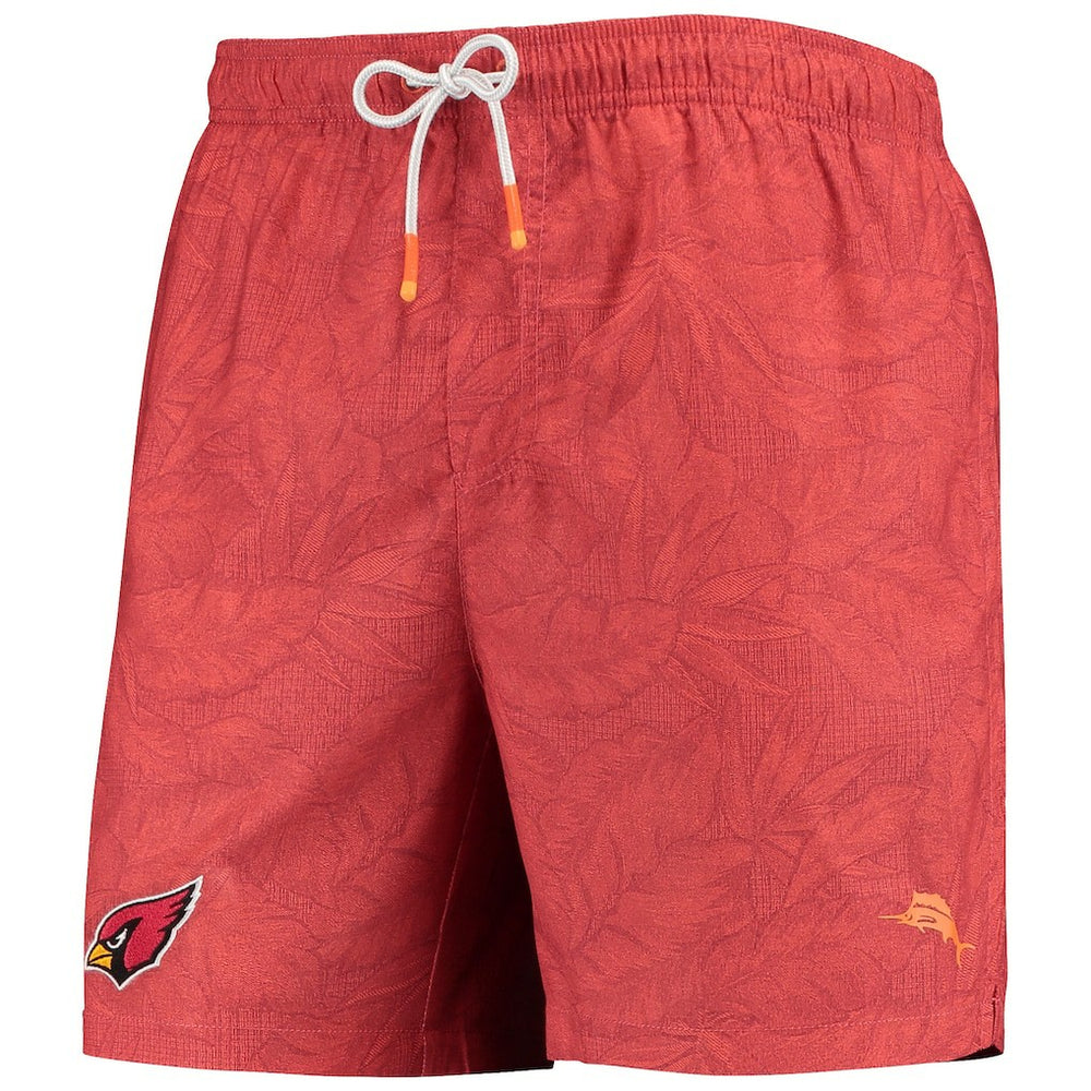 NFL Arizona Cardinals Team Naples Layered Leaves Swim Trunks
