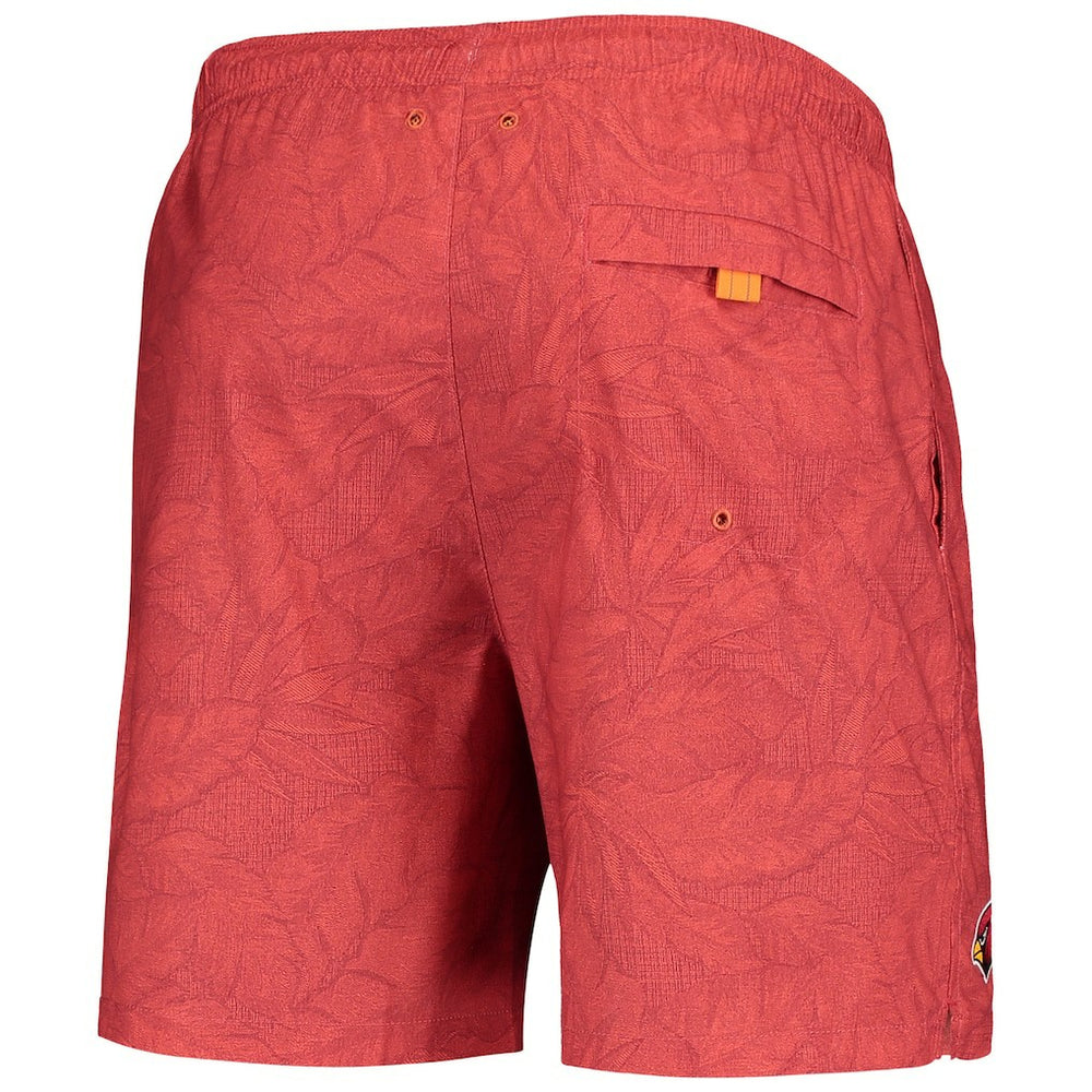 NFL Arizona Cardinals Team Naples Layered Leaves Swim Trunks