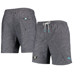 NFL Las Vegas Raiders Naples Layered Leaves Swim Trunks