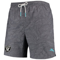 NFL Las Vegas Raiders Naples Layered Leaves Swim Trunks