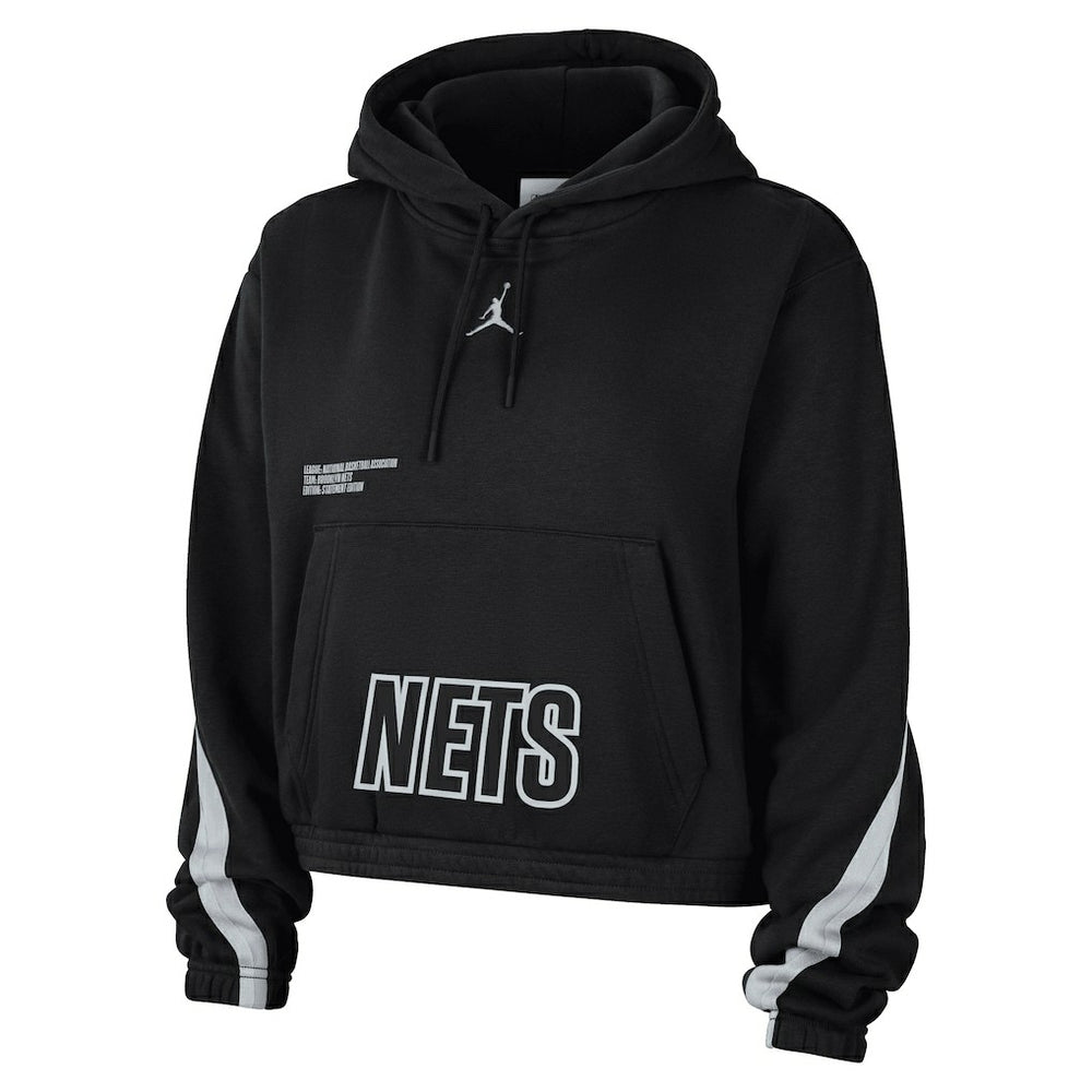 Brooklyn Nets Jordan Brand Women's Courtside Statement Edition Pullover Hoodie - Black outlet