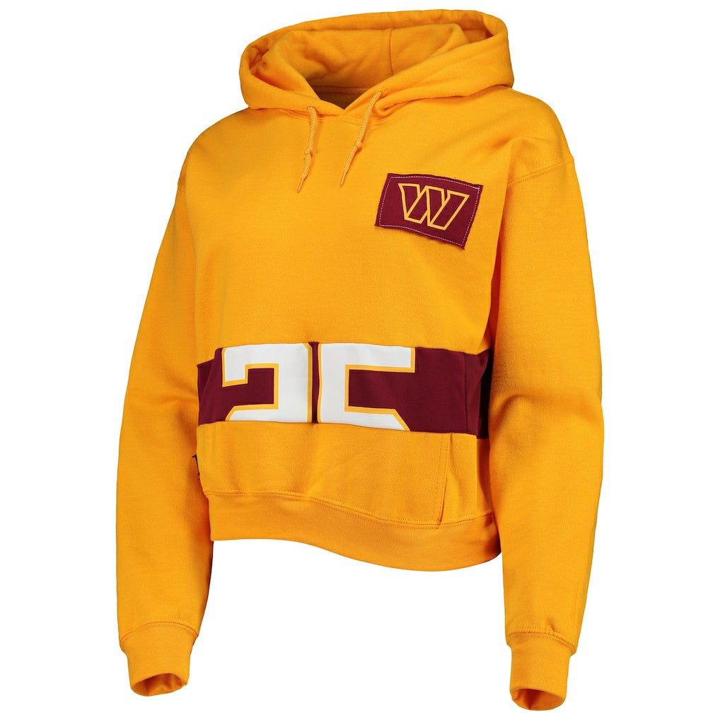 NFL Washington Commanders Refried Apparel Women's Cropped Pullover Hoodie