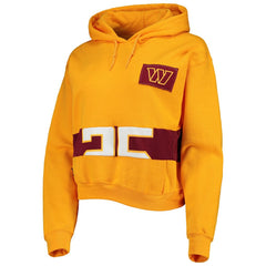 NFL Washington Commanders Refried Apparel Women's Cropped Pullover Hoodie