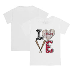 Arizona Diamondbacks Tiny Turnip Youth Baseball Love T-Shirt - White