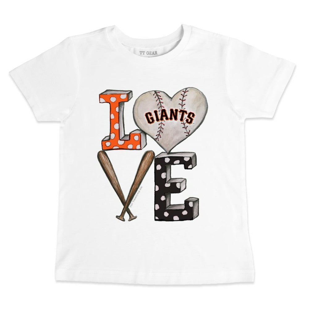 San Francisco Giants Tiny Turnip Youth Baseball Love T-Shirt - White