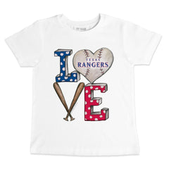 Texas Rangers Tiny Turnip Youth Baseball Love T-Shirt - White