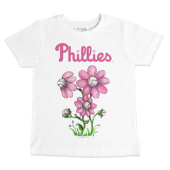 Philadelphia Phillies Tiny Turnip Youth Blooming Baseballs T-Shirt - White