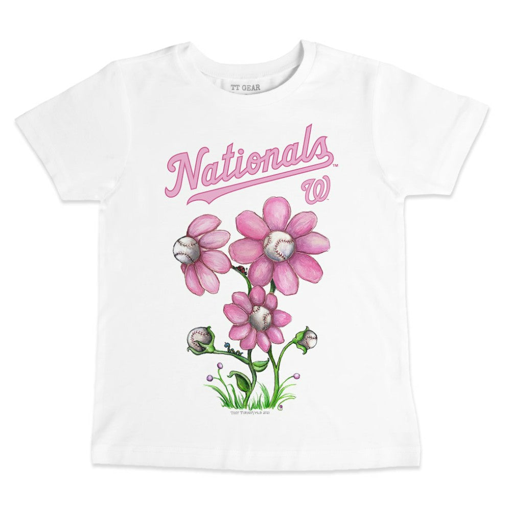 Washington Nationals Tiny Turnip Youth Blooming Baseballs T-Shirt - White