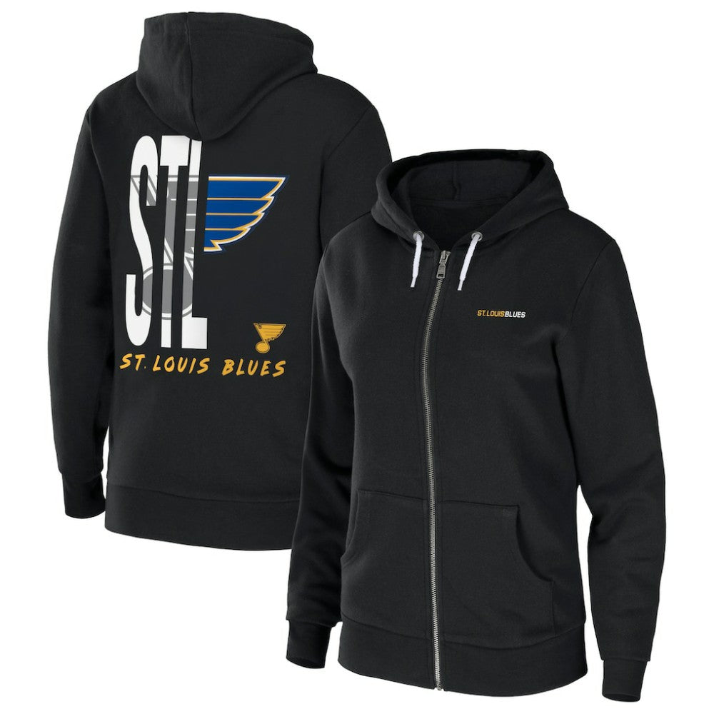 St. Louis Blues WEAR by Erin Andrews Women's Sponge Fleece Full-Zip Hoodie