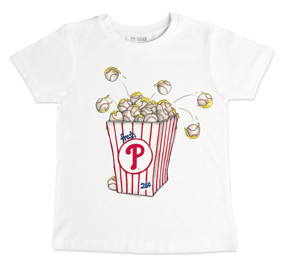Philadelphia Phillies Tiny Turnip Youth Popcorn T-Shirt - White