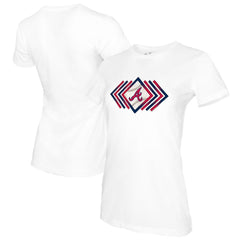 Atlanta Braves Tiny Turnip Women's Prism Arrows T-Shirt - White