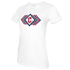 Cleveland Guardians Tiny Turnip Women's Prism Arrows T-Shirt - White