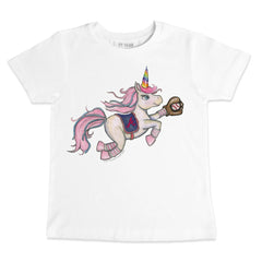 Atlanta Braves Tiny Turnip Youth Unicorn T-Shirt - White