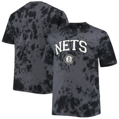 Brooklyn Nets Big & Tall Marble Dye Tonal Performance T-Shirt - Black outlet