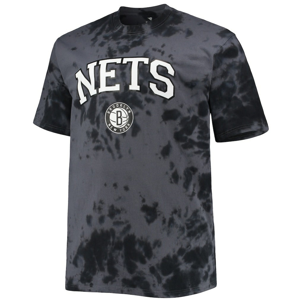 Brooklyn Nets Big & Tall Marble Dye Tonal Performance T-Shirt - Black outlet