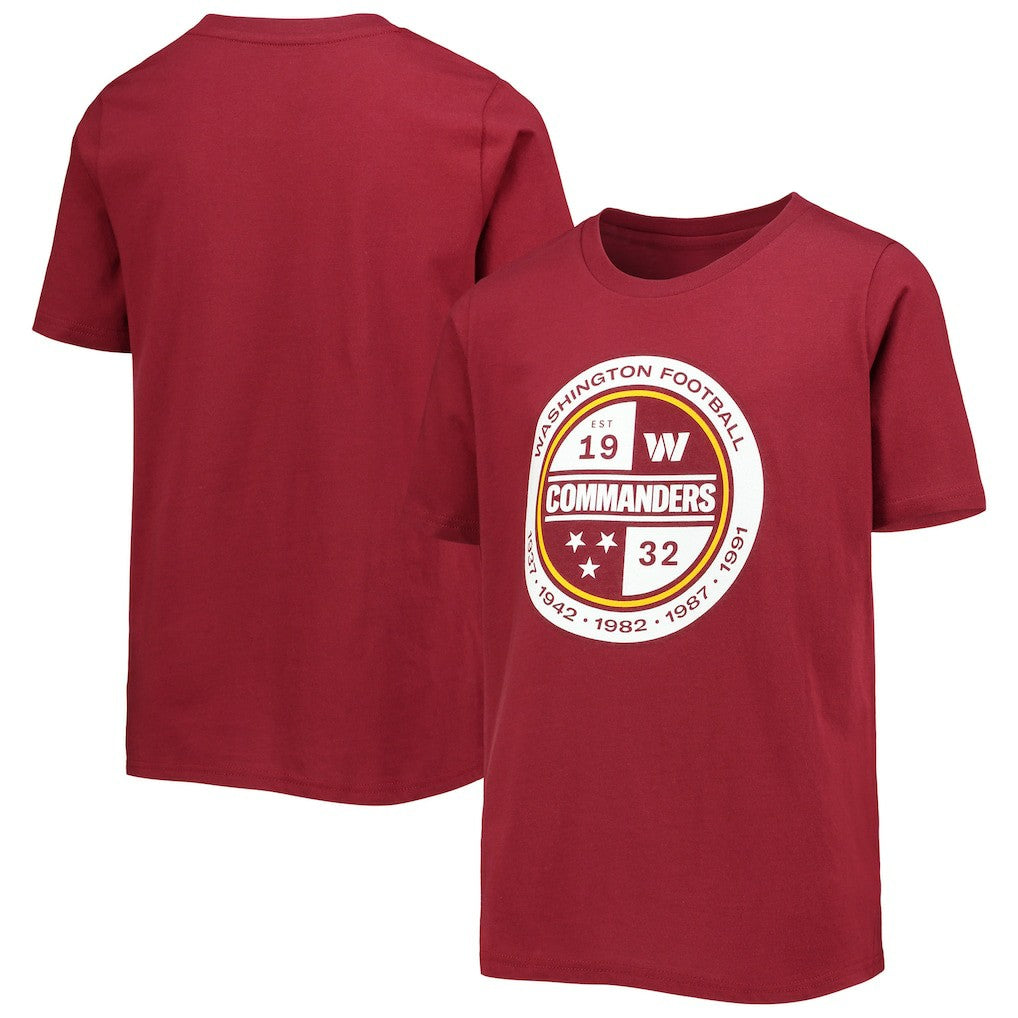 NFL Washington Commanders Youth Secondary Logo T-Shirt