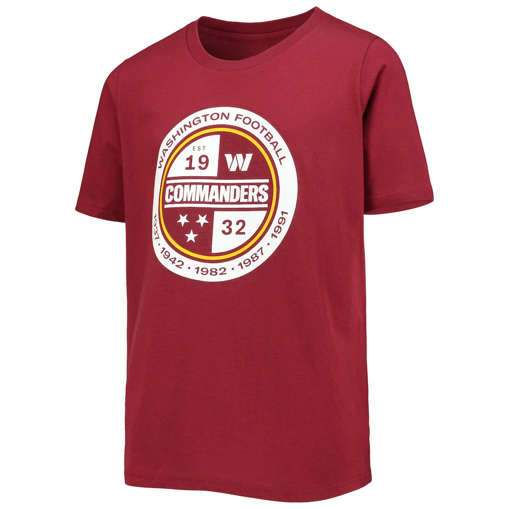 NFL Washington Commanders Youth Secondary Logo T-Shirt