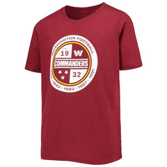 NFL Washington Commanders Youth Secondary Logo T-Shirt