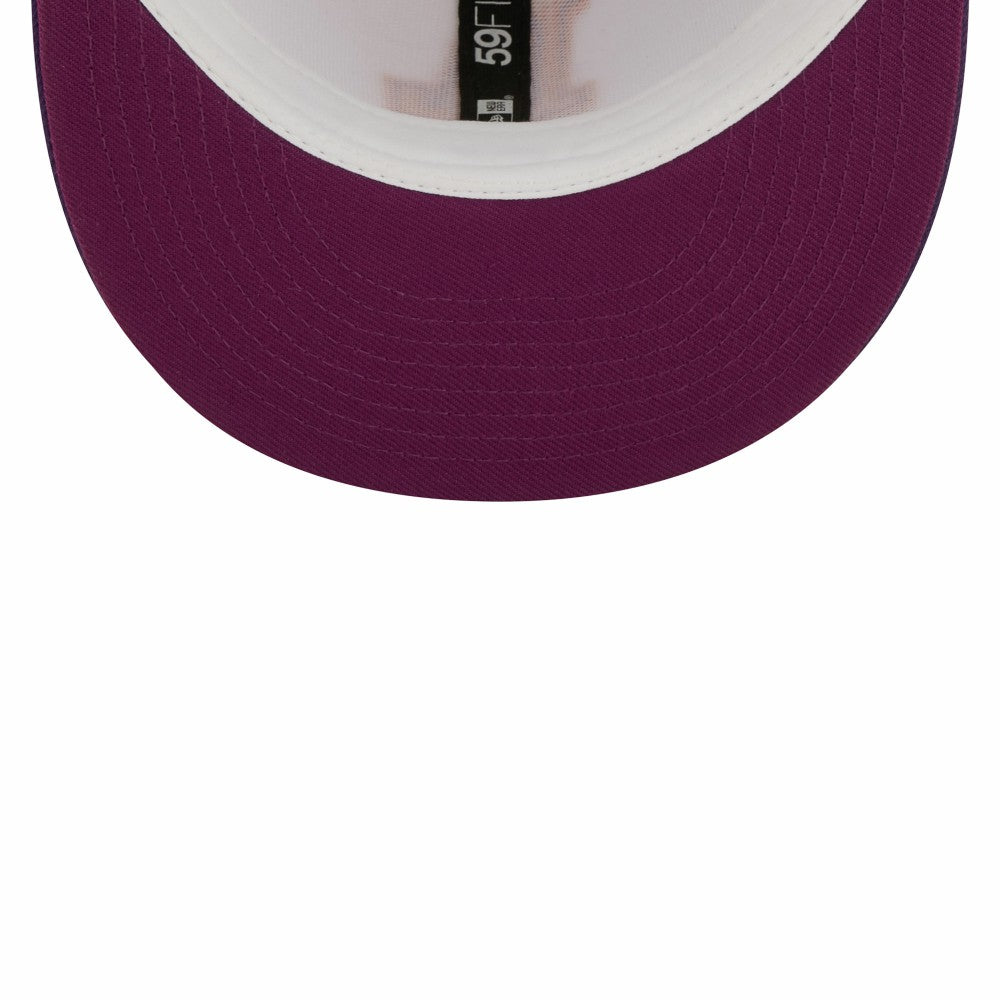 Los Angeles Dodgers 40th Anniversary at Dodger Stadium Grape Lolli 59FIFTY Fitted Hat - White/Purple | New Era