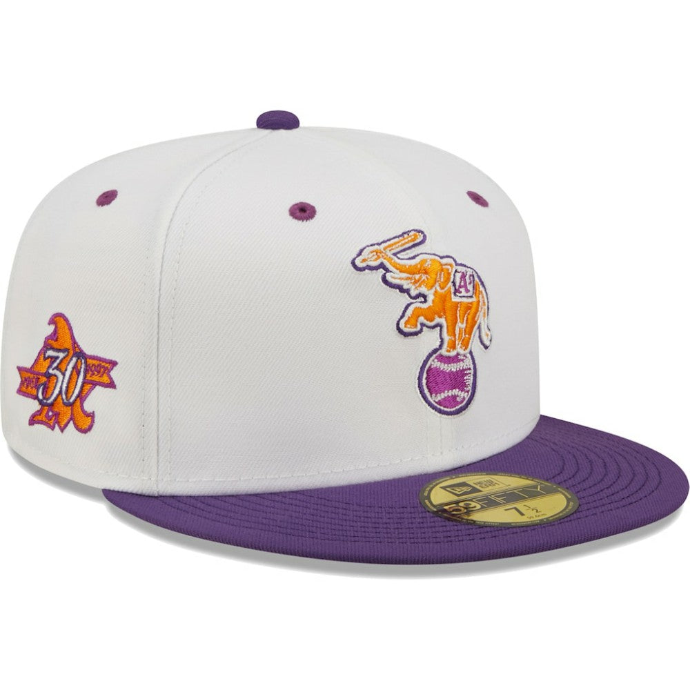 Athletics 30th Season Grape Lolli 59FIFTY Fitted Hat - White/Purple | New Era