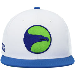 Atlanta Hawks Hardwood Classics Snapback Hat - White/Royal | Mitchell & Ness online