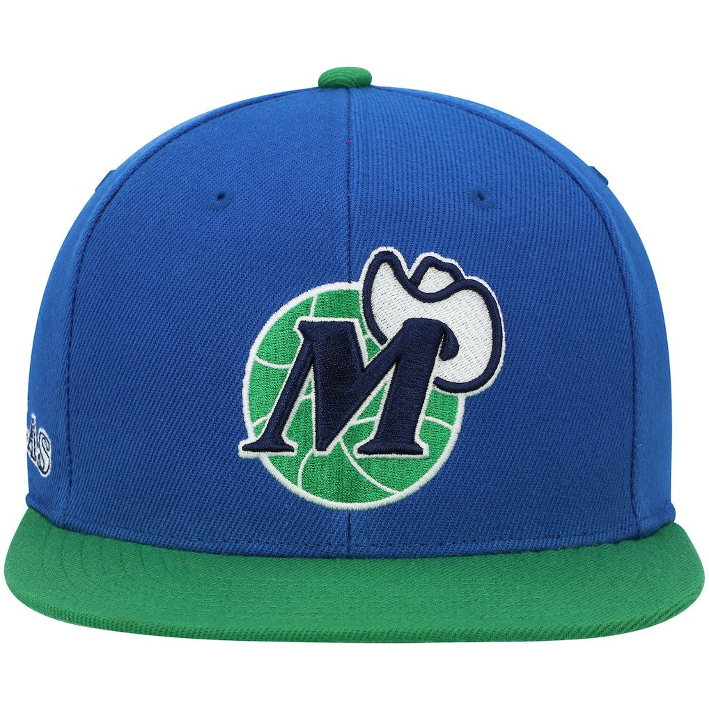 Dallas Mavericks Hardwood Classics Snapback Hat sale - Blue/Green | Mitchell & Ness on sale