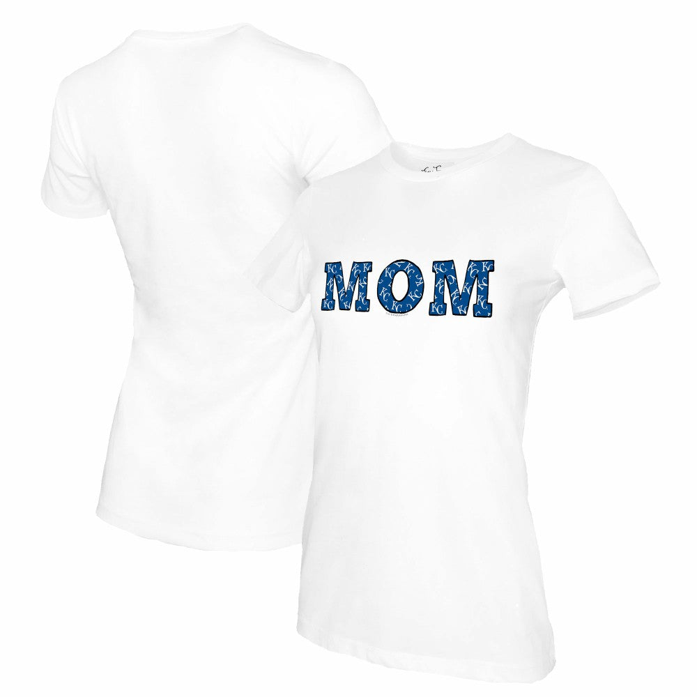 Kansas City Royals Tiny Turnip Women's Mom T-Shirt - White