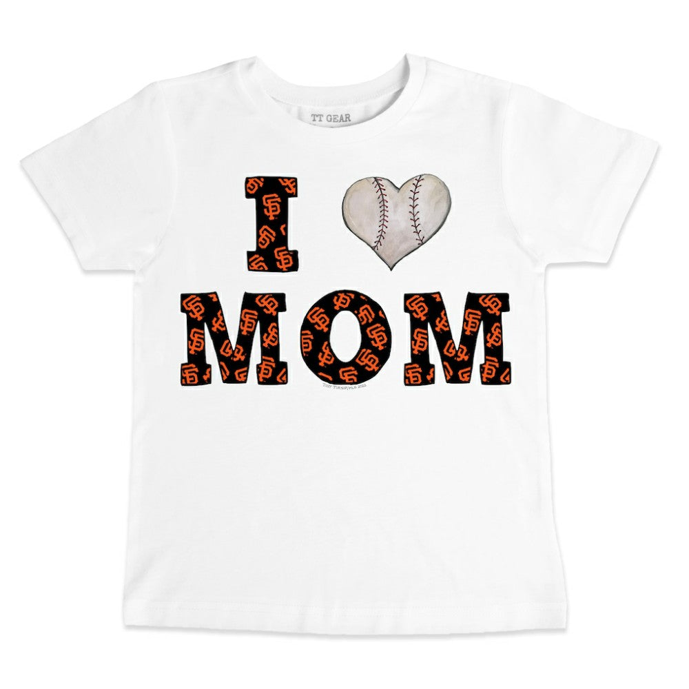 San Francisco Giants Tiny Turnip Youth Heart Mom T-Shirt - White