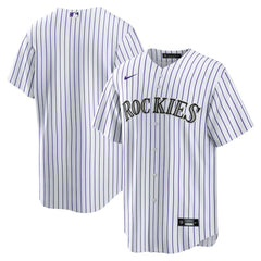 Colorado Rockies Home Blank Replica Jersey - White | Nike