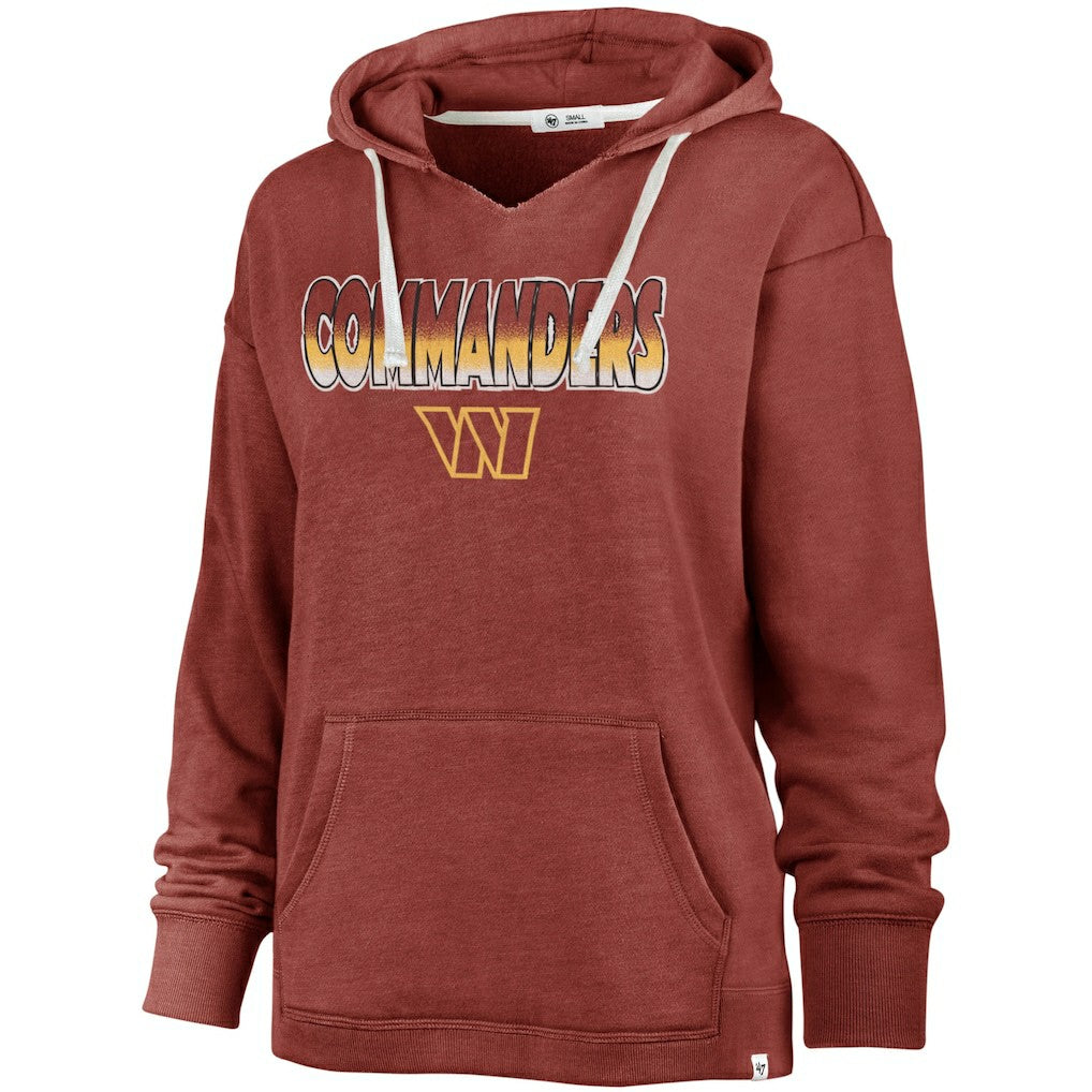 NFL Washington Commanders '47 Women's Color Rise Kennedy Pullover V-Neck Hoodie