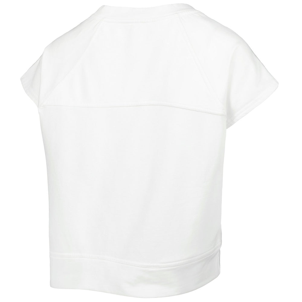 Phoenix Suns Lusso Women's Margot Cropped Tri-Blend Cap Sleeve Sweatshirt - White shop