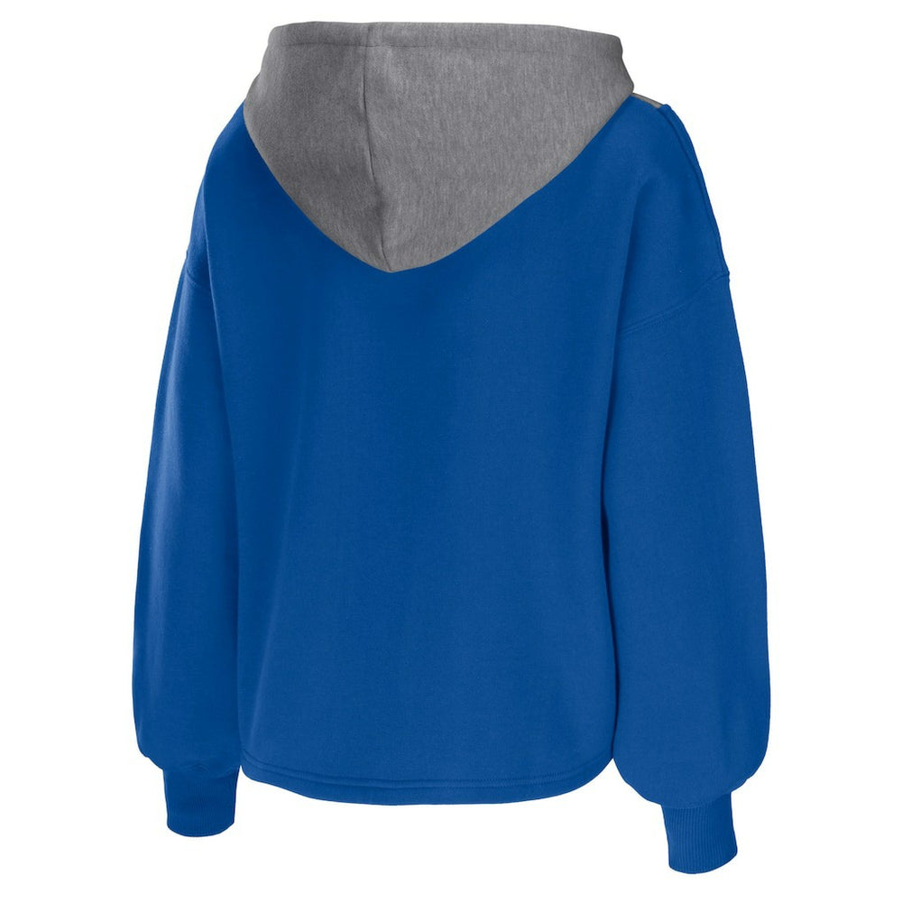 Philadelphia 76ers WEAR by Erin Andrews Women's Pieced Quarter-Zip Hoodie Jacket - Royal outlet