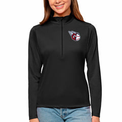 Cleveland Guardians Antigua Women's Tribute Quarter-Zip Pullover Top - Black