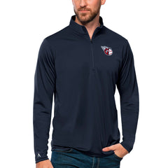 Cleveland Guardians Antigua Tribute Quarter-Zip Pullover Top - Navy