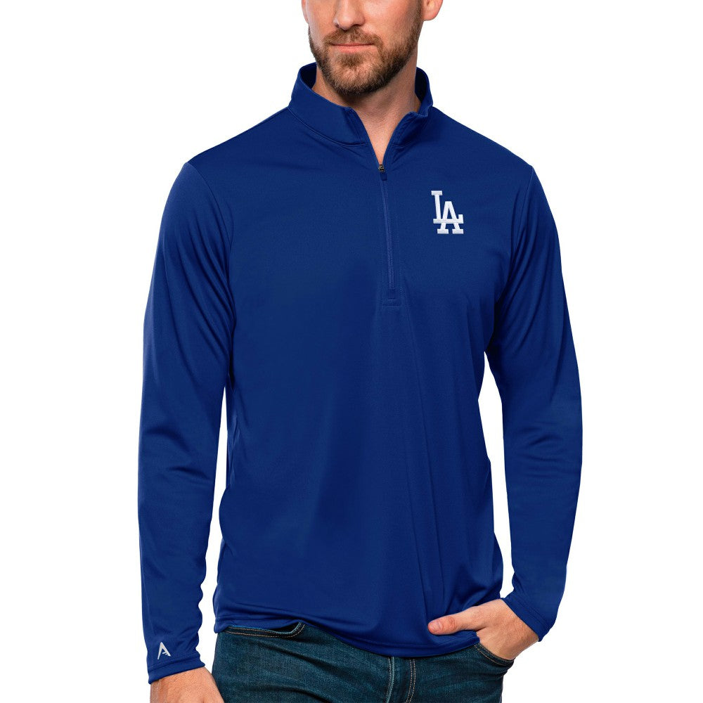 Los Angeles Dodgers Antigua Tribute Quarter-Zip Pullover Top - Royal