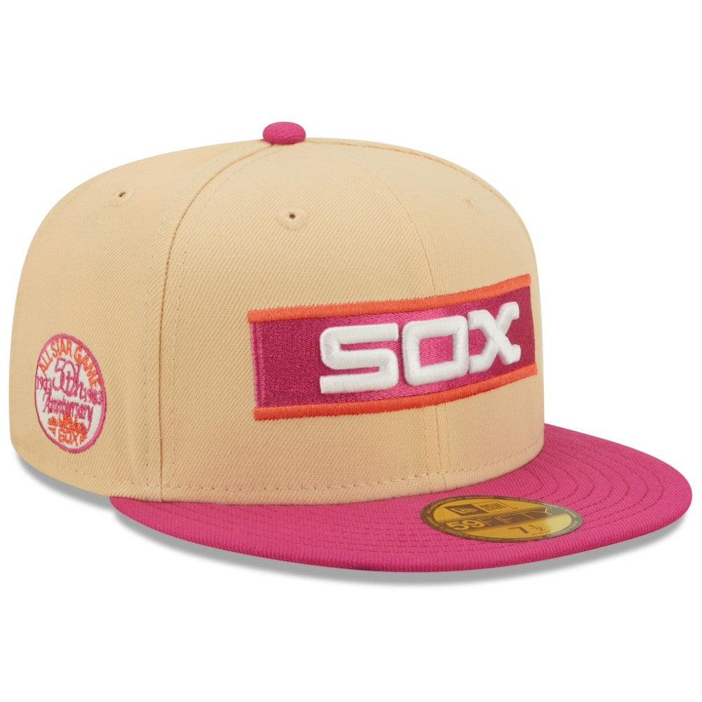Chicago White Sox 1933 MLB All-Star Game 50th Anniversary Mango Passion 59FIFTY Fitted Hat - Orange/Pink | New Era
