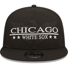 Chicago White Sox Patriot Trucker 9FIFTY Snapback Hat - Black | New Era