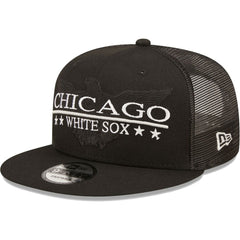 Chicago White Sox Patriot Trucker 9FIFTY Snapback Hat - Black | New Era