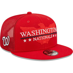 Washington Nationals Patriot Trucker 9FIFTY Snapback Hat - Red | New Era