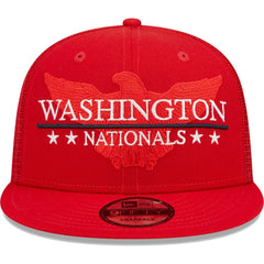 Washington Nationals Patriot Trucker 9FIFTY Snapback Hat - Red | New Era
