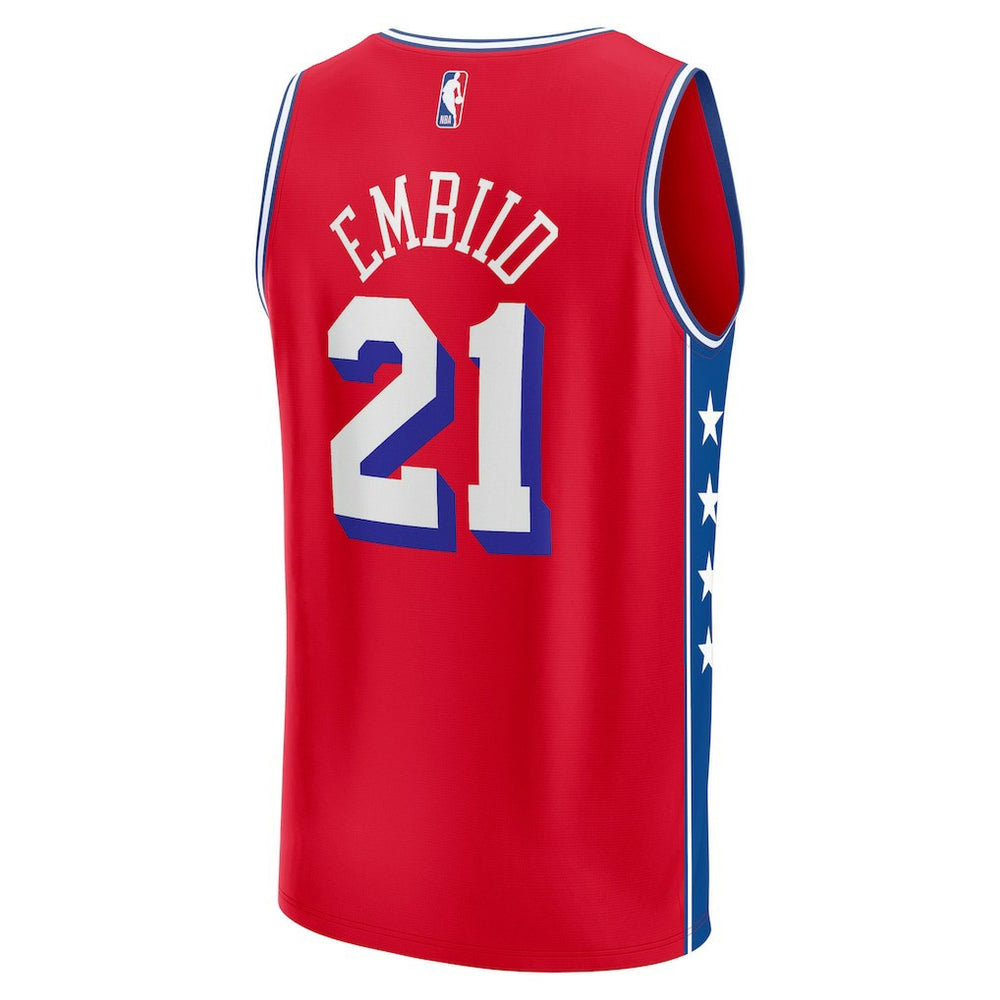 Joel Embiid Philadelphia 76ers Fast Break Replica Player Jersey - Statement Edition - Red | Fanatics cheap